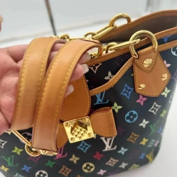 Louis Vuitton Black Monogram Multicolore Canvas Annie GM Bag w/ FREE ENTRUPY COA - Picture 4 of 17